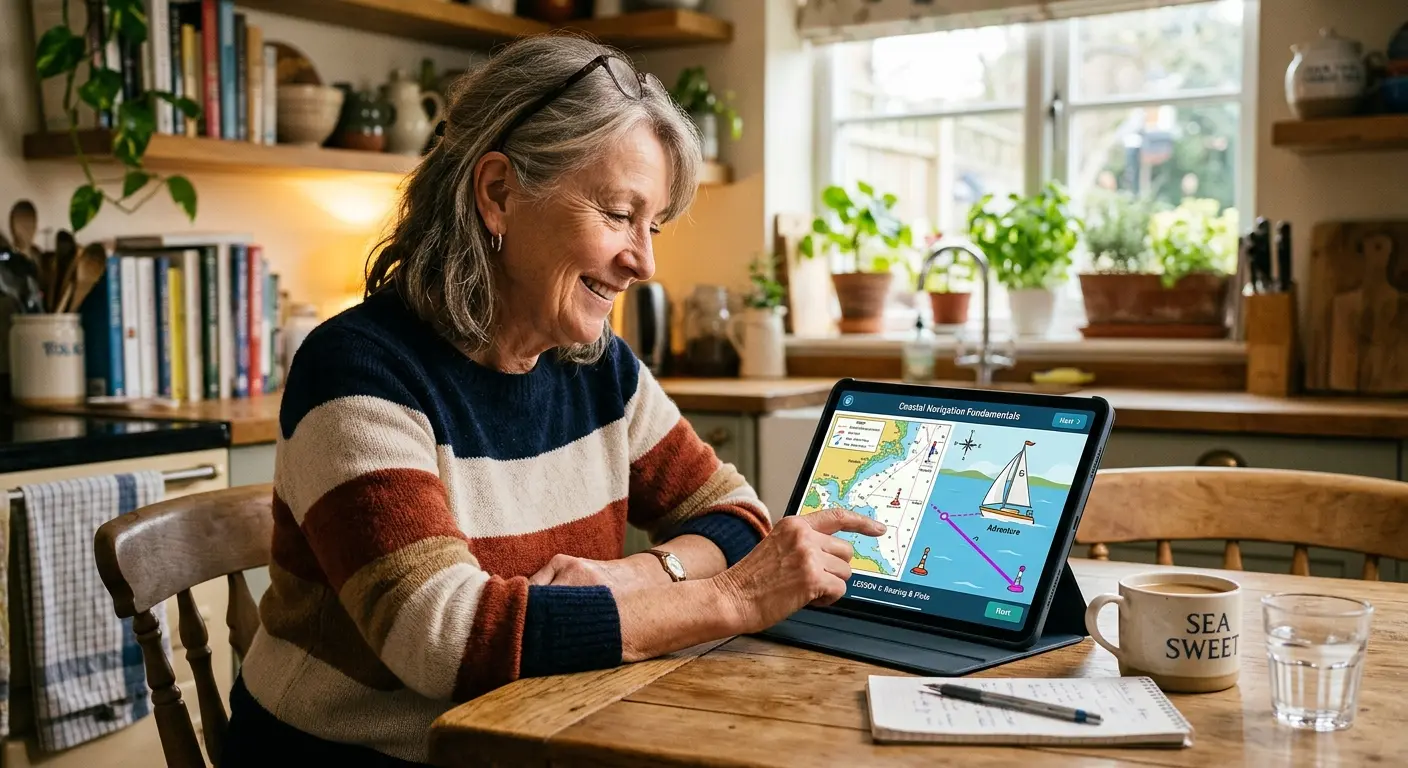 Person lernt am Tablet – Symbolbild